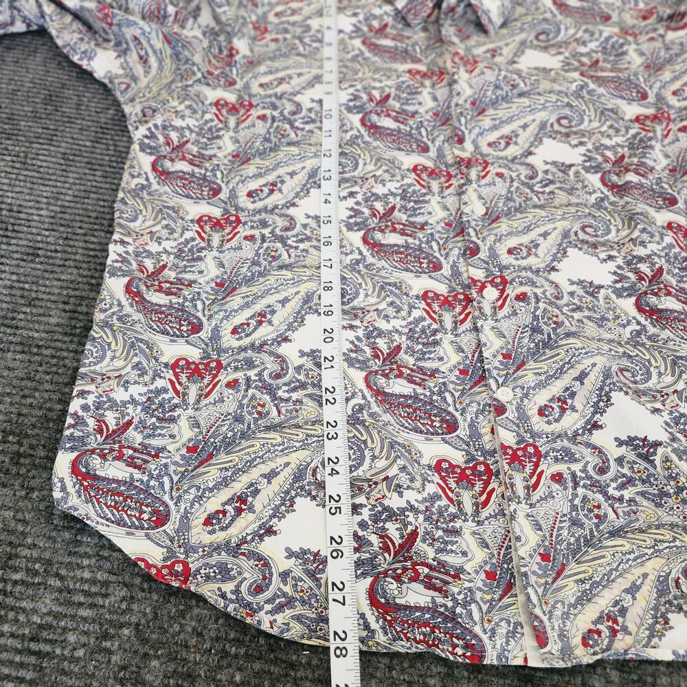 Cremieux Premium Denim Men's Large Cotton Paisley Print Long Sleeve Button Down - Picture 6 of 9